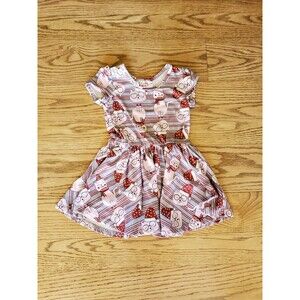 Dot Dot Smile Santa Cat Short Sleeve Dress GUC 12-24M